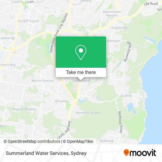 Mapa Summerland Water Services