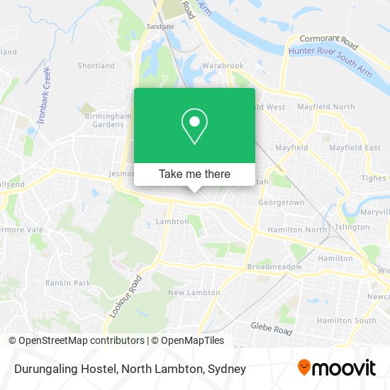 Mapa Durungaling Hostel, North Lambton