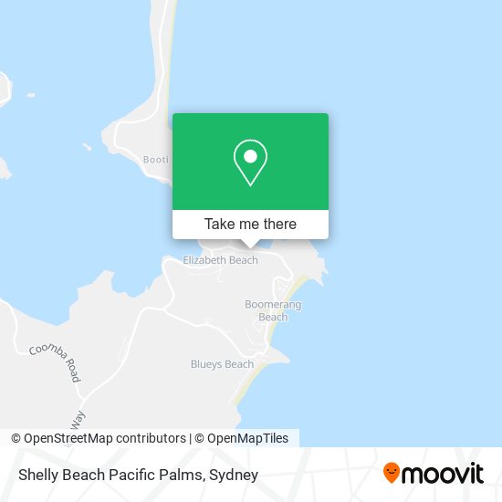 Shelly Beach Pacific Palms map