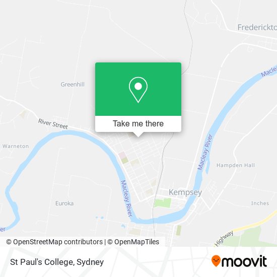 St Paul's College map