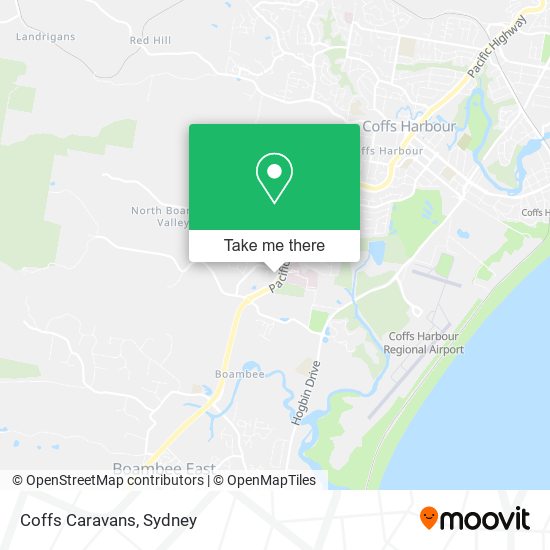 Mapa Coffs Caravans