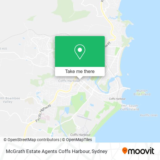 Mapa McGrath Estate Agents Coffs Harbour