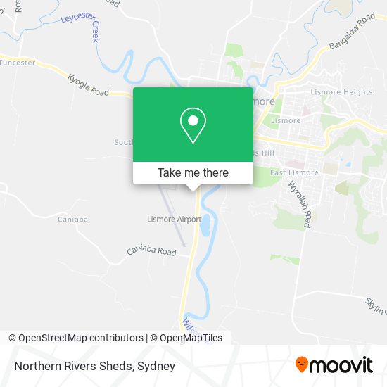 Northern Rivers Sheds map