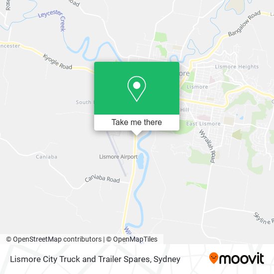 Mapa Lismore City Truck and Trailer Spares