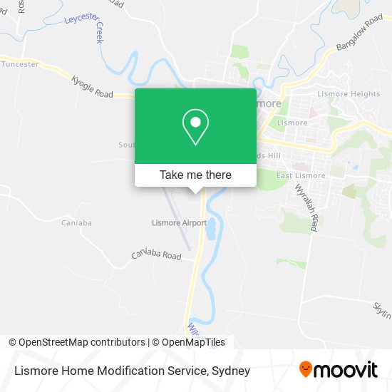 Mapa Lismore Home Modification Service