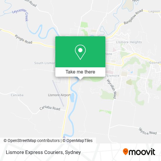 Mapa Lismore Express Couriers