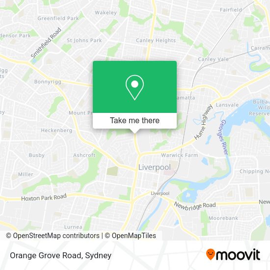 How to get to Orange Grove Road in Liverpool by bus or train?