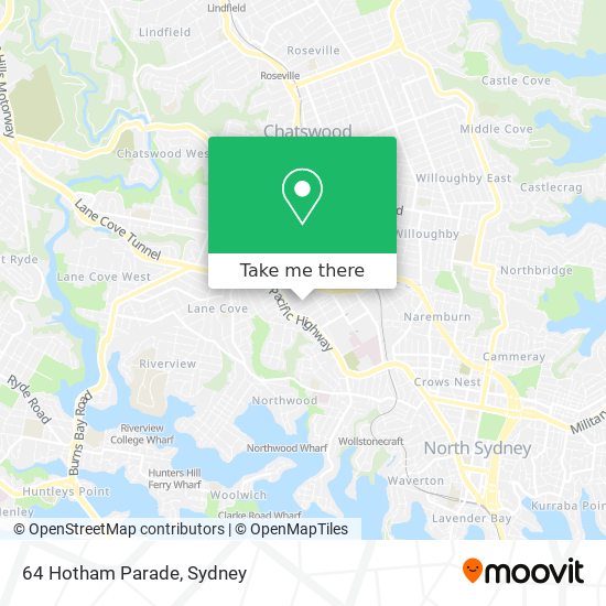 64 Hotham Parade map