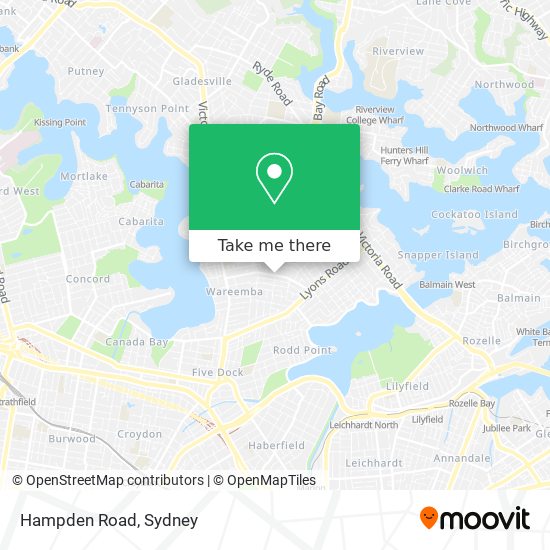 Mapa Hampden Road