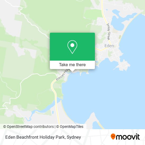 Eden Beachfront Holiday Park map