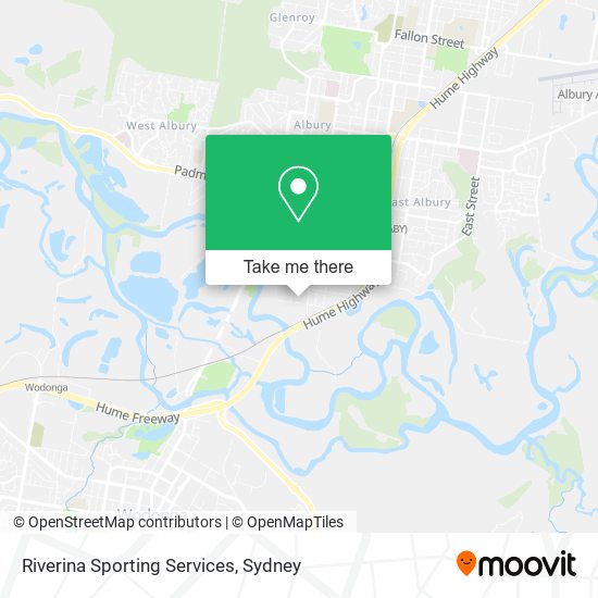 Mapa Riverina Sporting Services