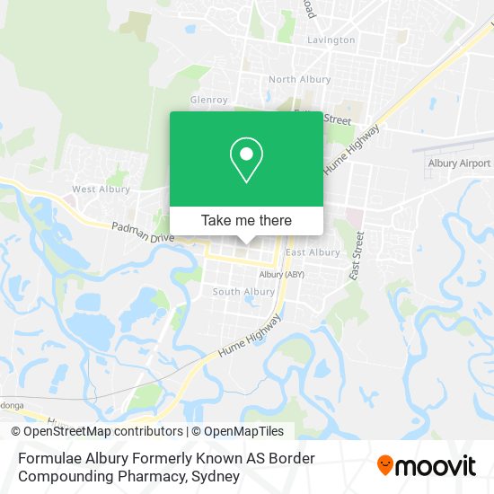 Formulae Albury Formerly Known AS Border Compounding Pharmacy map