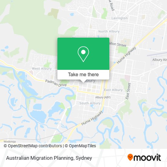 Mapa Australian Migration Planning