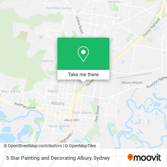 5 Star Painting and Decorating Albury map