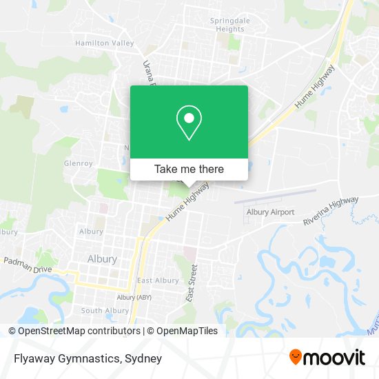 Flyaway Gymnastics map