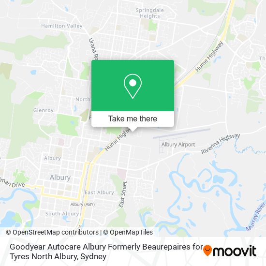 Goodyear Autocare Albury Formerly Beaurepaires for Tyres North Albury map