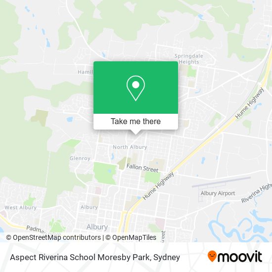 Aspect Riverina School Moresby Park map