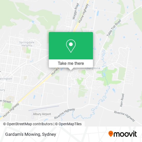 Gardam's Mowing map