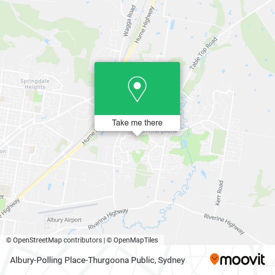 Albury-Polling Place-Thurgoona Public map