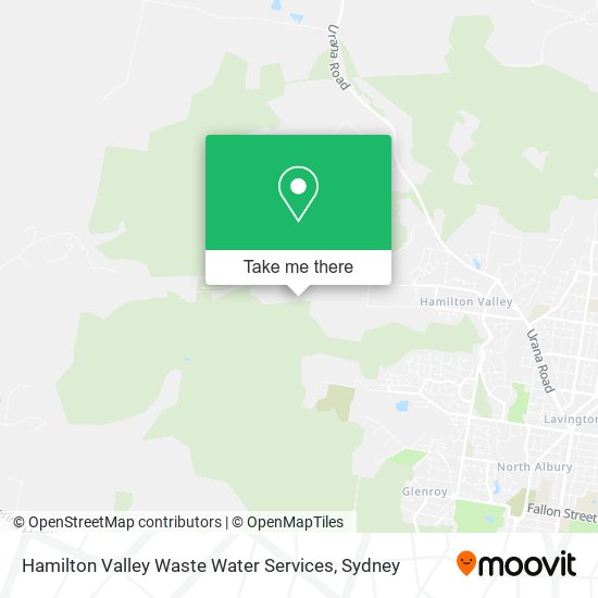 Hamilton Valley Waste Water Services map