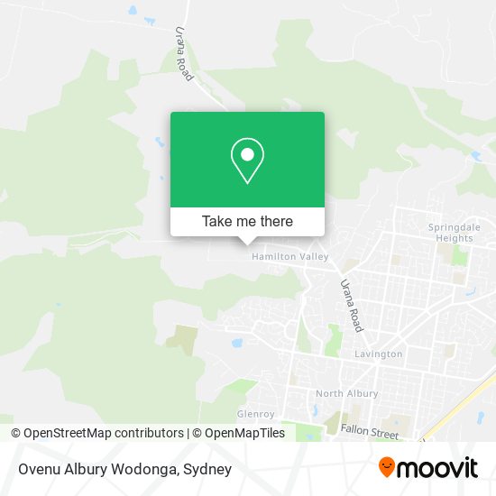 Ovenu Albury Wodonga map