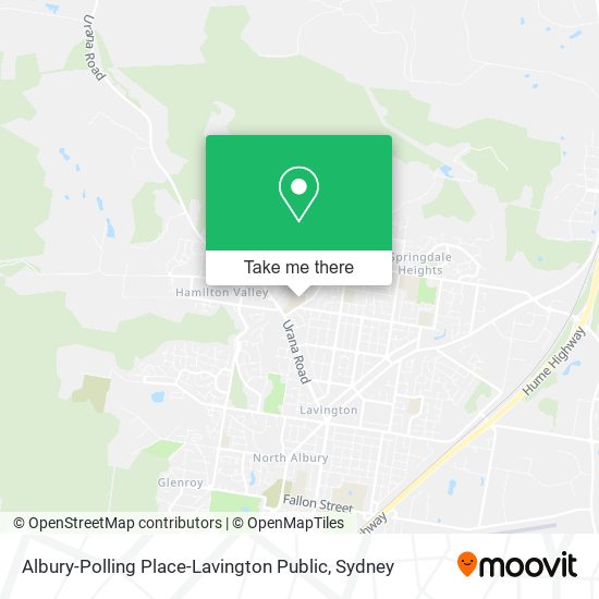 Albury-Polling Place-Lavington Public map