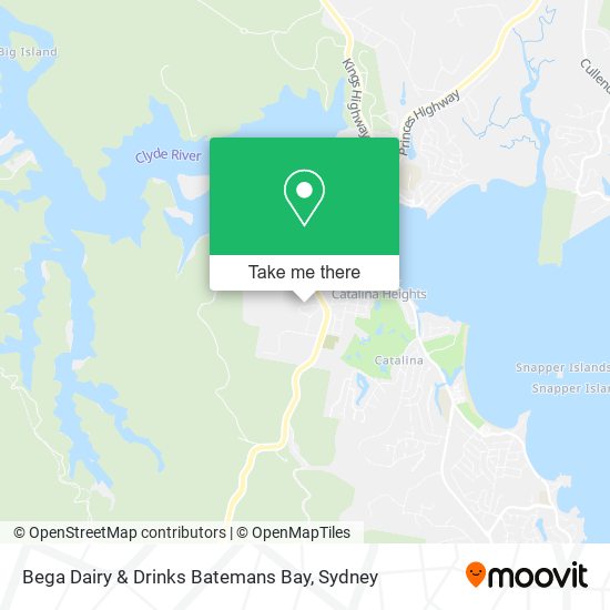 Bega Dairy & Drinks Batemans Bay map
