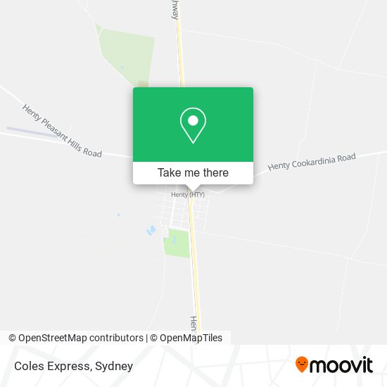 Coles Express map