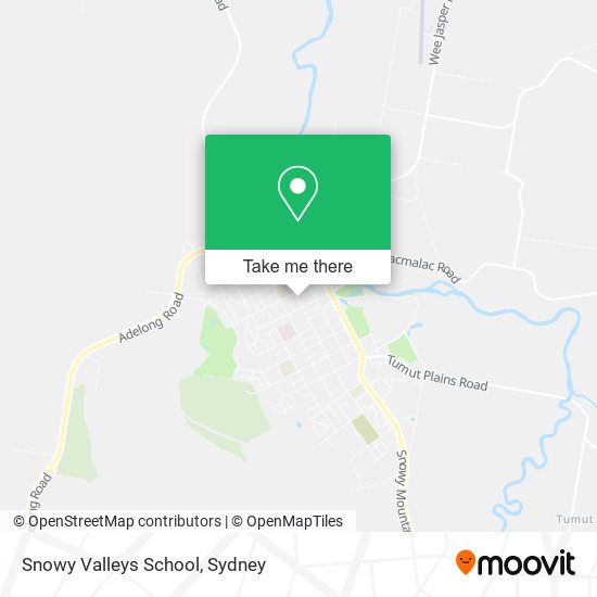 Mapa Snowy Valleys School