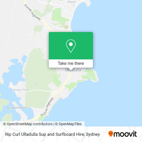 Rip Curl Ulladulla Sup and Surfboard Hire map