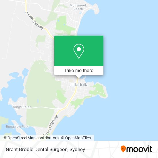 How to get to Grant Brodie Dental Surgeon in Ulladulla by Train or