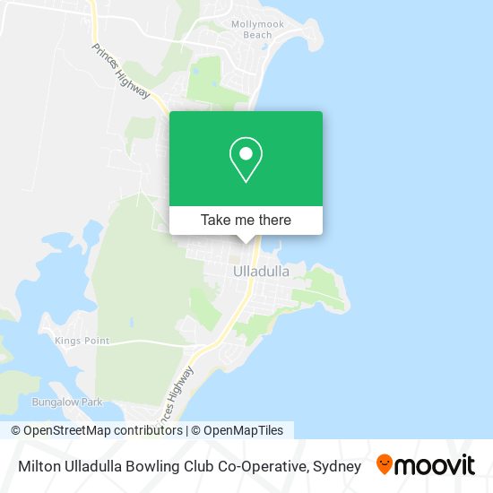 Mapa Milton Ulladulla Bowling Club Co-Operative