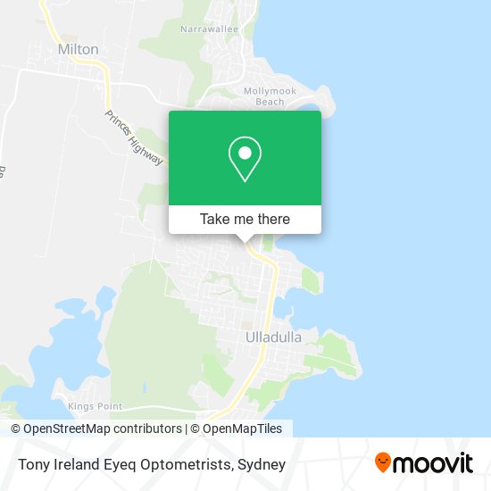 Mapa Tony Ireland Eyeq Optometrists