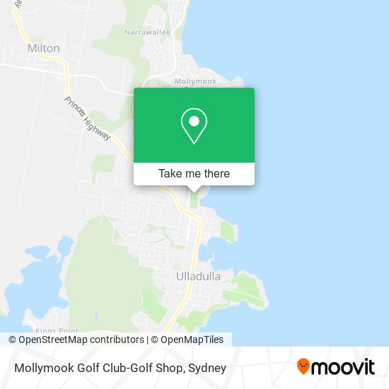 Mapa Mollymook Golf Club-Golf Shop