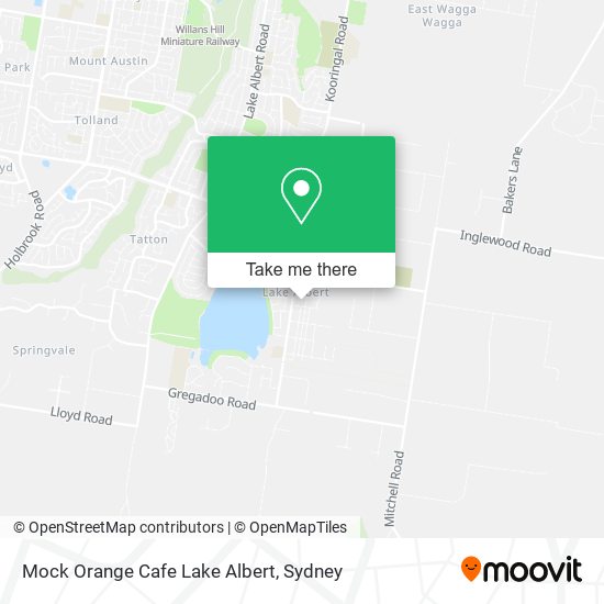 Mock Orange Cafe Lake Albert map