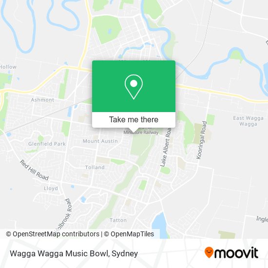 Mapa Wagga Wagga Music Bowl