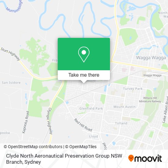 Clyde North Aeronautical Preservation Group NSW Branch map