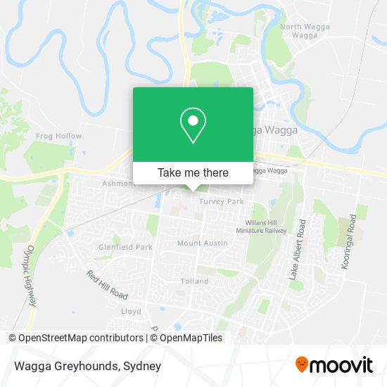 Wagga Greyhounds map