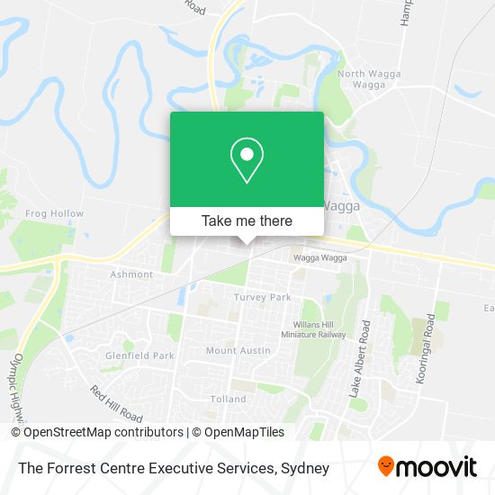 The Forrest Centre Executive Services map