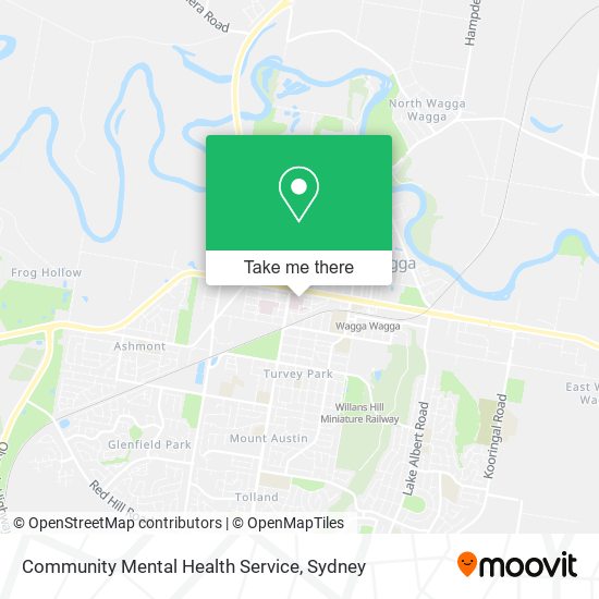 Community Mental Health Service map