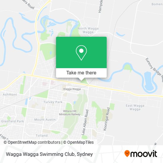 Mapa Wagga Wagga Swimming Club