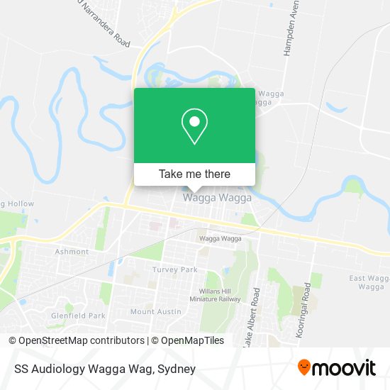 SS Audiology Wagga Wag map