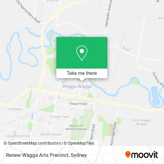 Renew Wagga Arts Precinct map