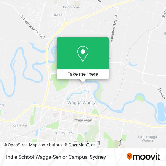 Mapa Indie School Wagga-Senior Campus