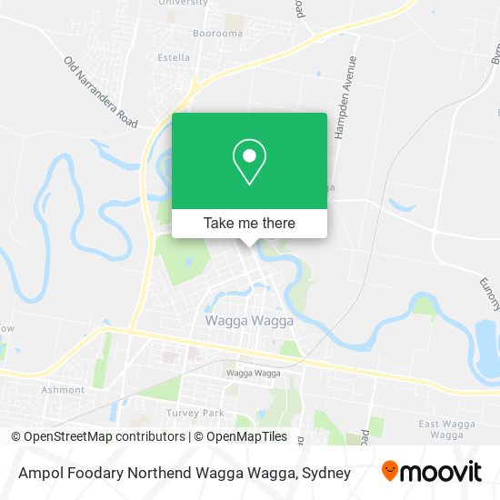 Mapa Ampol Foodary Northend Wagga Wagga