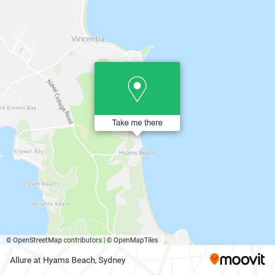 Mapa Allure at Hyams Beach