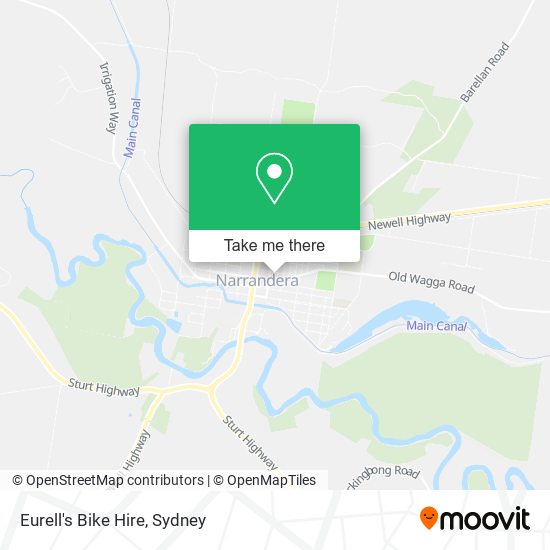 Eurell's Bike Hire map