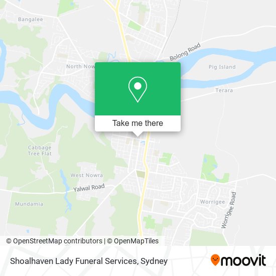 Mapa Shoalhaven Lady Funeral Services