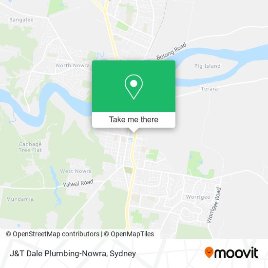 Mapa J&T Dale Plumbing-Nowra