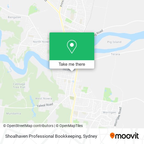 Mapa Shoalhaven Professional Bookkeeping